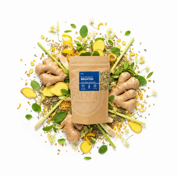 PALMA - BRIGHTON - Citromos-Gyömbéres-Mézes gyógynövény tea